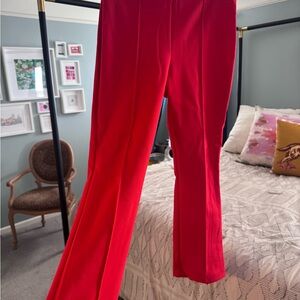 Rachel Zoe Bold Red Flared Tailored Pants